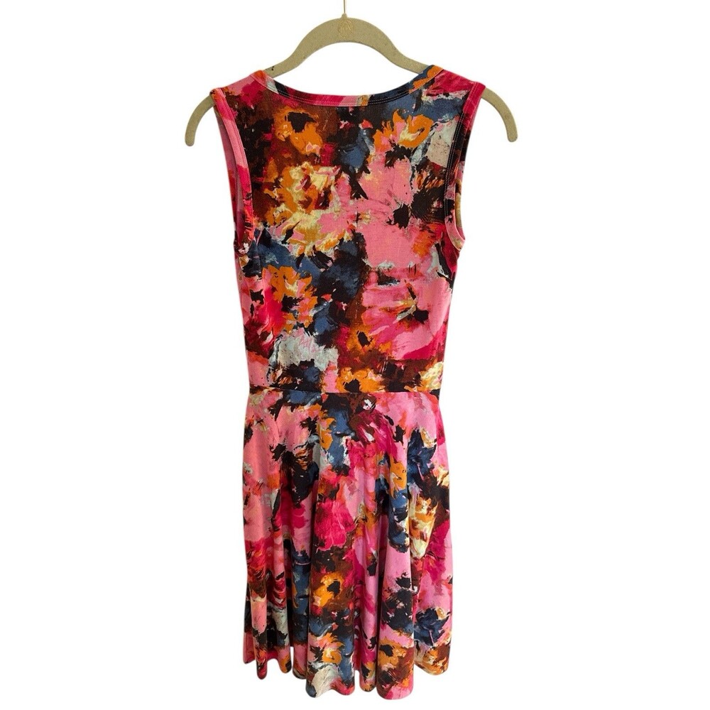 LuLaRoe Women's Nicki Dress Floral Size XS Spring Summer Sleeveless Pockets - Picture 2 of 5